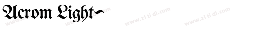 Acrom Light字体转换